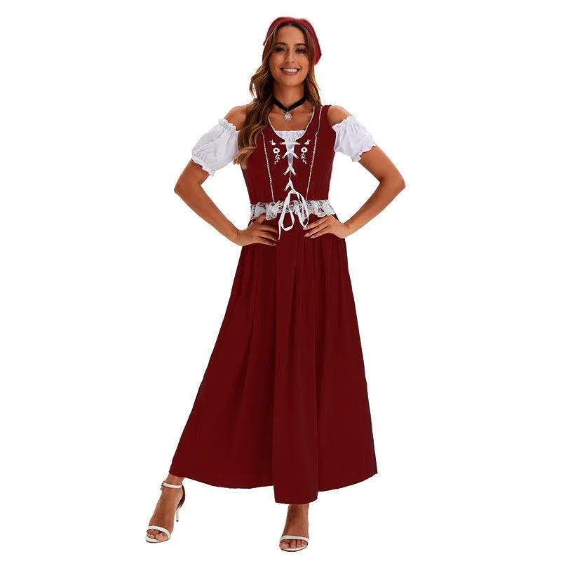 Women's Beer Festival Clothing Multi-color Length Dress