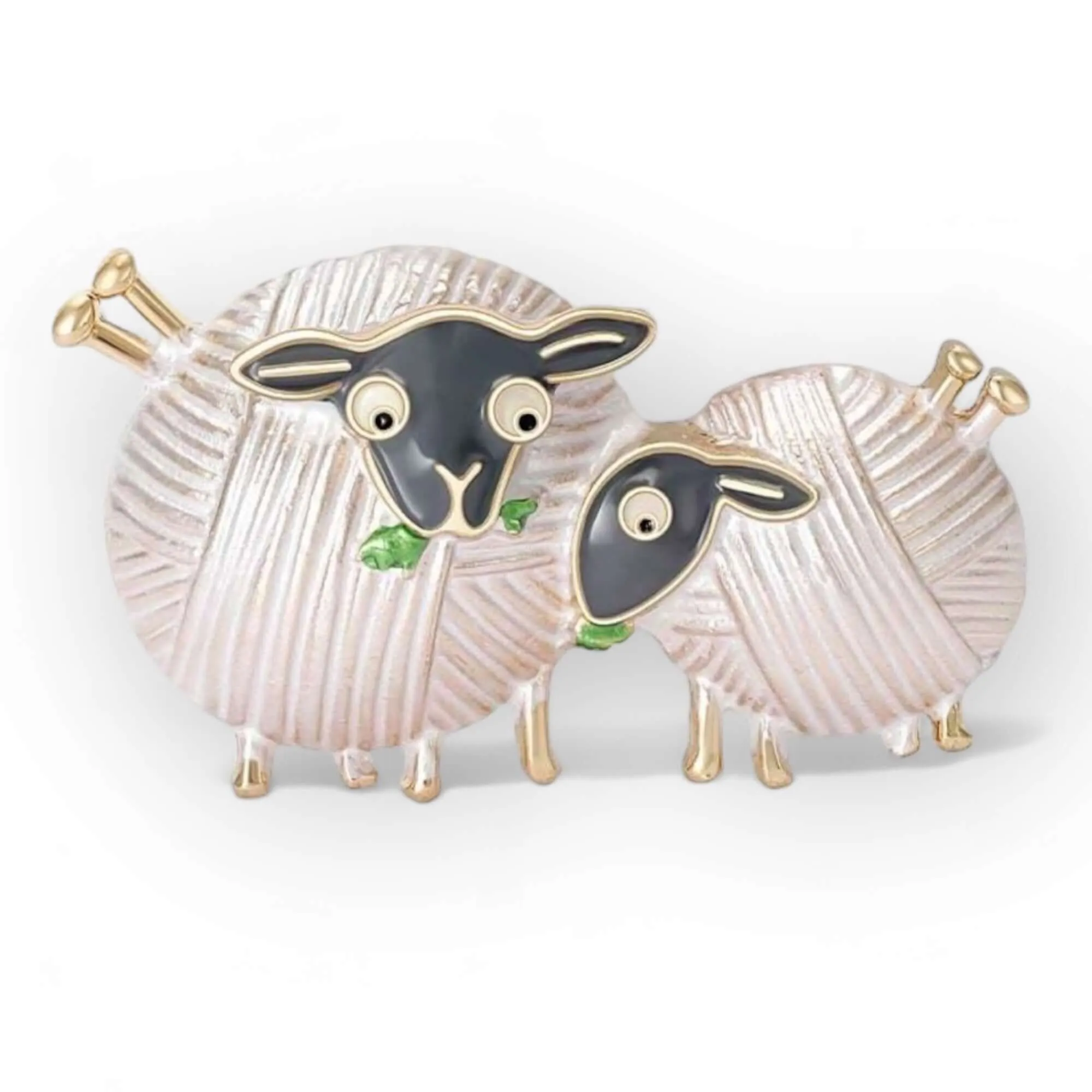 Woolly Sheep Brooch - Silver