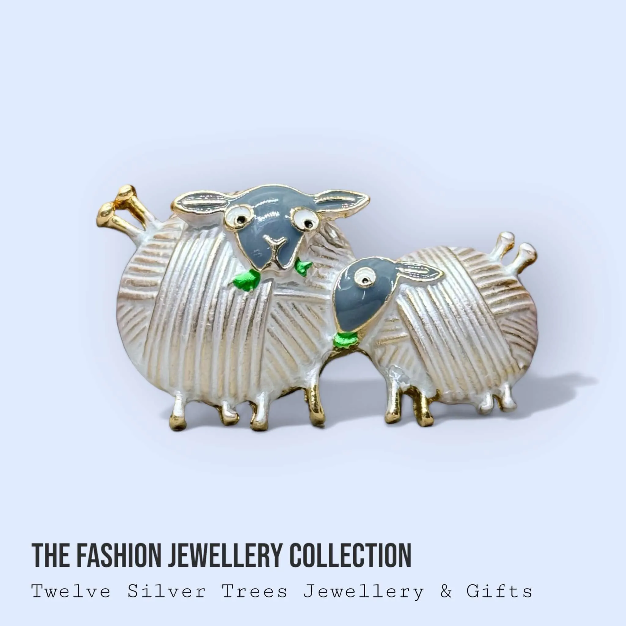 Woolly Sheep Brooch - Silver