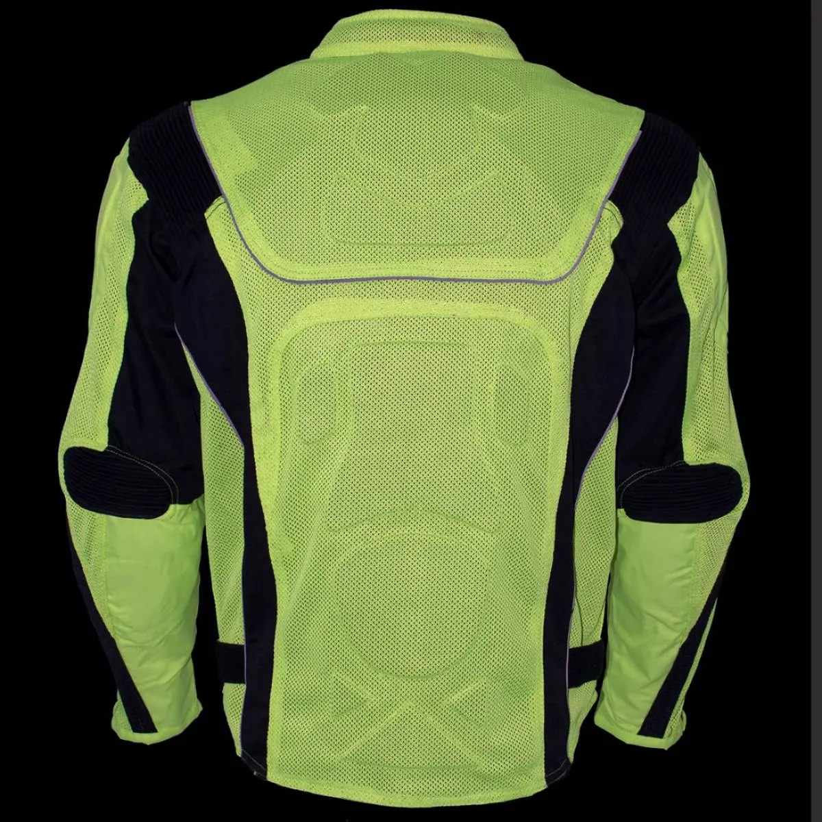 Xelement CF-6019-66 Men's 'Invasion' Neon Green Textile Motorcycle