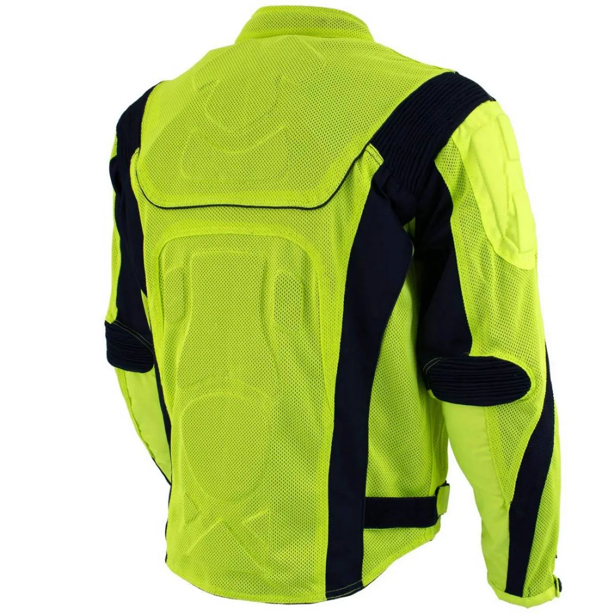 Xelement CF-6019-66 Men's 'Invasion' Neon Green Textile Motorcycle