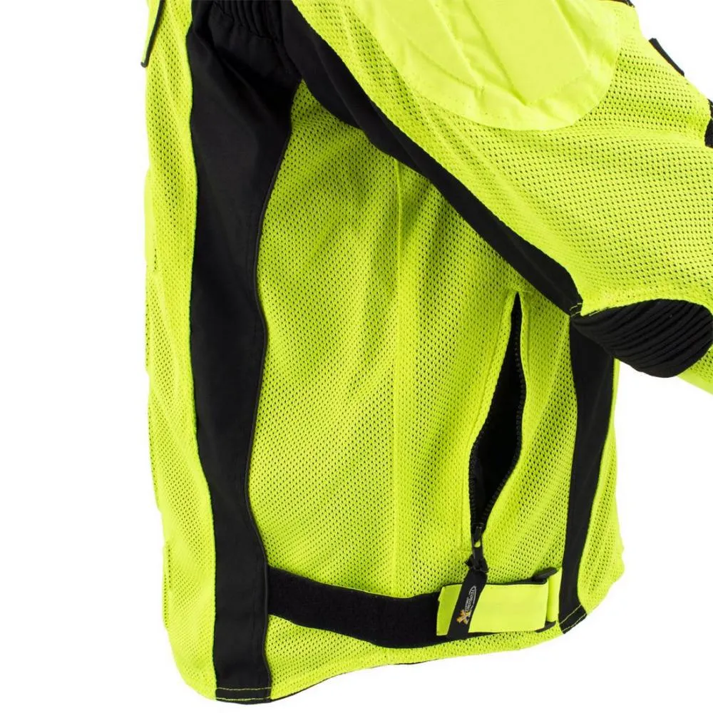 Xelement CF-6019-66 Men's 'Invasion' Neon Green Textile Motorcycle