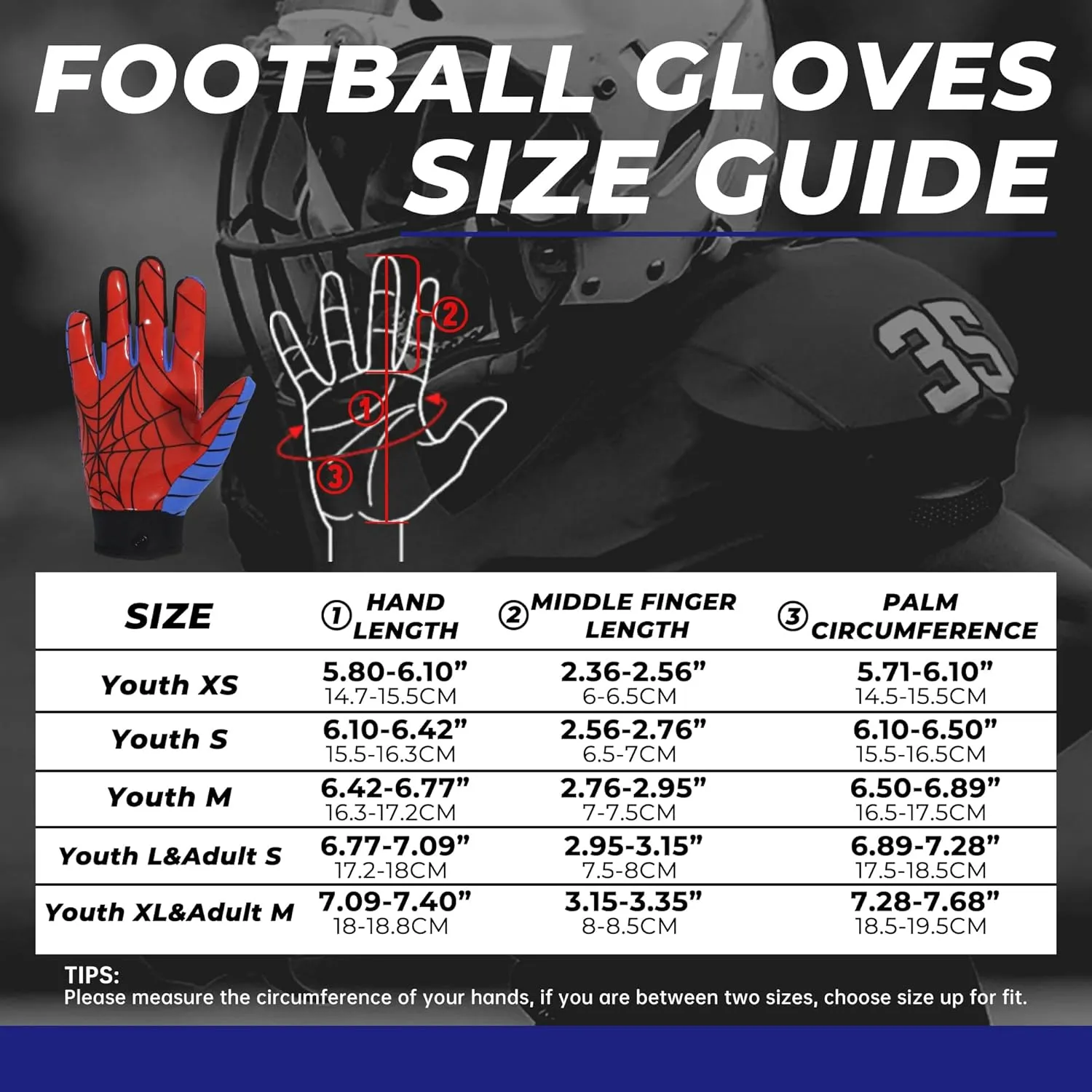 Youth Football Gloves Kids Receiver Gloves Boys Girls Football Gloves Best Gift S772